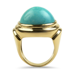 PAGE Estate Ring Estate 18k Yellow Gold Turquoise Ring