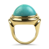 PAGE Estate Ring Estate 18k Yellow Gold Turquoise Ring