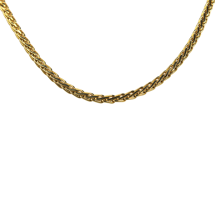 PAGE Estate Necklaces and Pendants Estate 18k Yellow Gold Woven Link Neck Chain 16"