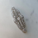 PAGE Estate Pins & Brooches Estate Platinum and 14k Yellow Gold Edwardian Filigree Diamond Brooch