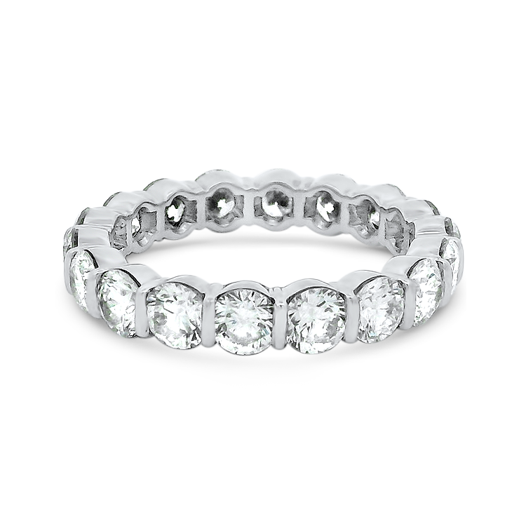 PAGE Estate Wedding Band Estate Platinum Diamond Eternity Band - 3.4cts 6