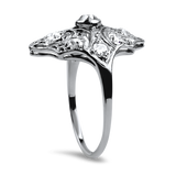 PAGE Estate Ring Estate Platinum Old Mine Cut Diamond Ring 6.25