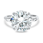 PAGE Estate Engagement Ring Estate Platinum Round Diamond Engagement Ring 6.5