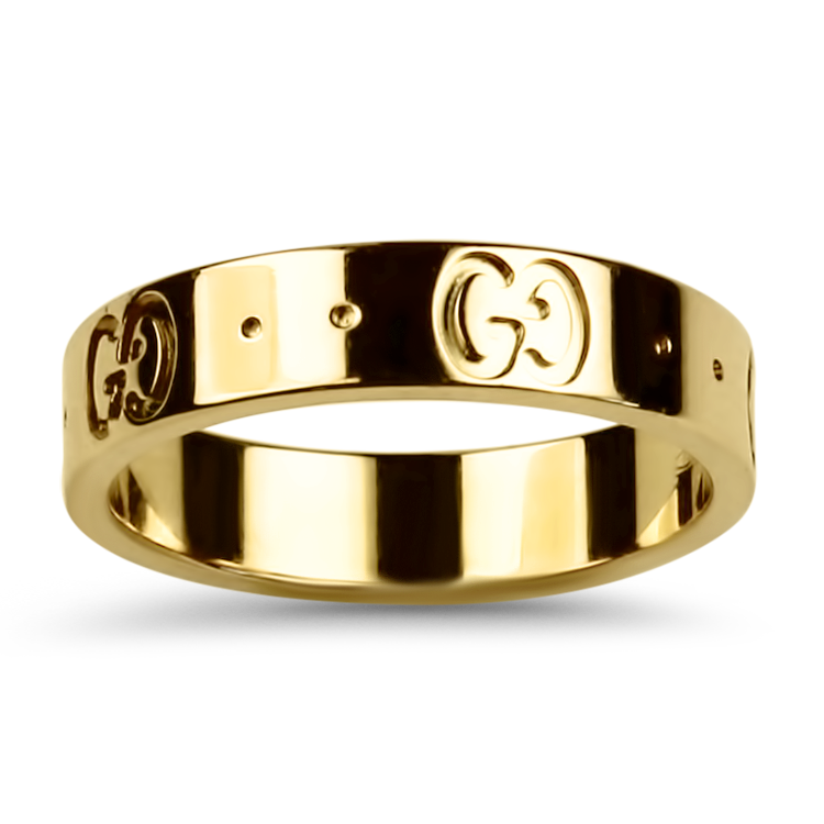 PAGE Estate Wedding Band Gucci Estate 18k Yellow Gold "Icon" Band