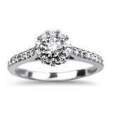 PAGE Estate Engagement Ring Hearts on Fire Estate 18k White Gold Diamond Engagement Ring