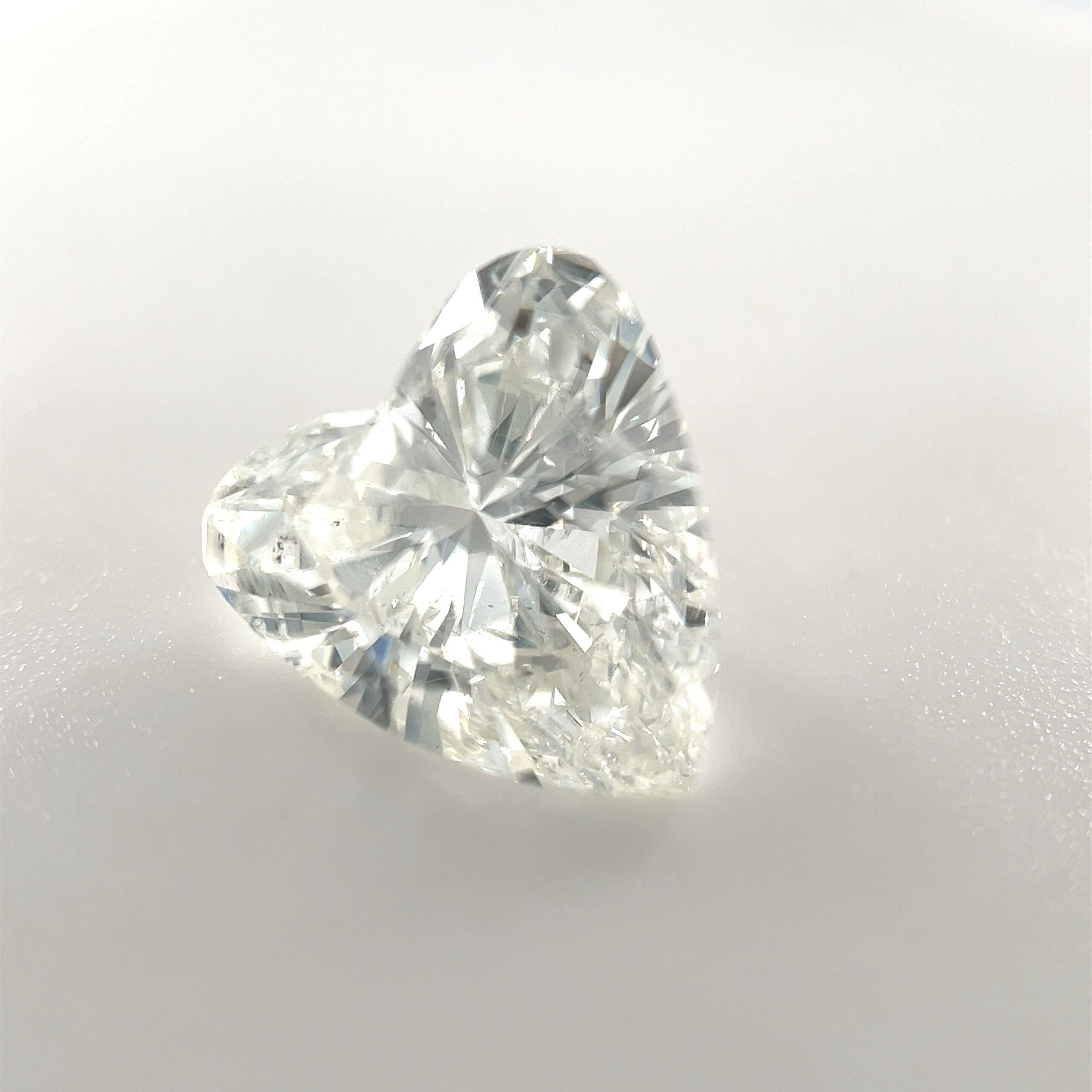 PAGE Estate Diamond Springer's Legacy 2.54ct Heart Shaped Diamond J/I1