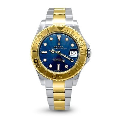 Rolex Yachtmaster in steel and eighteen karat yellow gold white dial