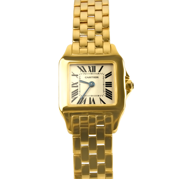 Pre owned 18k Yellow Gold Cartier Santos Demoiselle Springer s