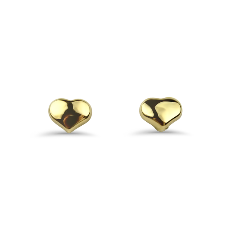 18k Yellow Gold Roberto Coin Heart Earrings