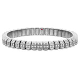 Roberto Coin Bracelet Roberto Coin 18k White Gold Obelisco Collection Flexible Slip-On Bangle Bracelet