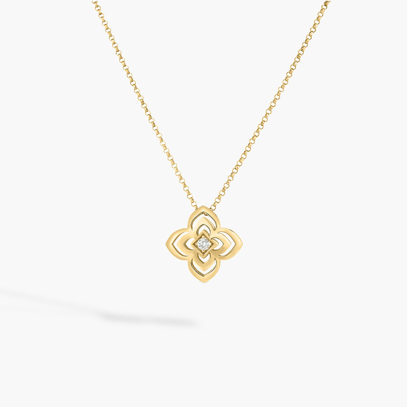 Roberto Coin Necklaces and Pendants Roberto Coin 18k Yellow Gold Medium Palazzo Ducale Diamond Necklace