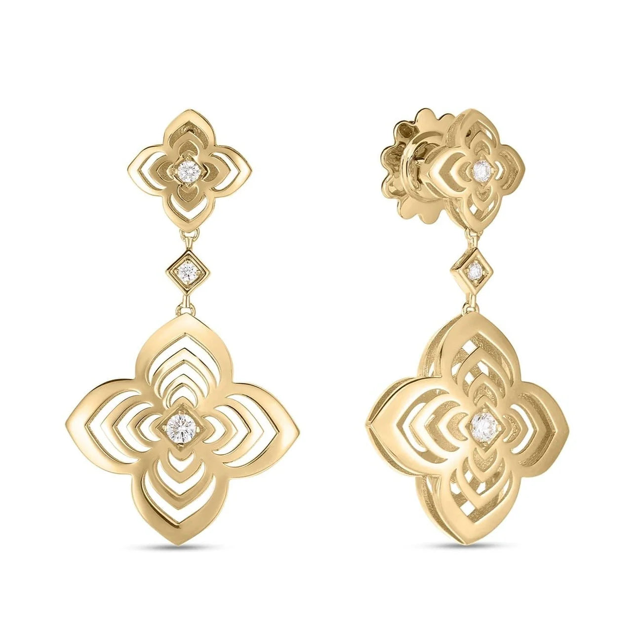 Roberto Coin Earrings Roberto Coin 18k Yellow Gold Palazzo Ducale Earrings