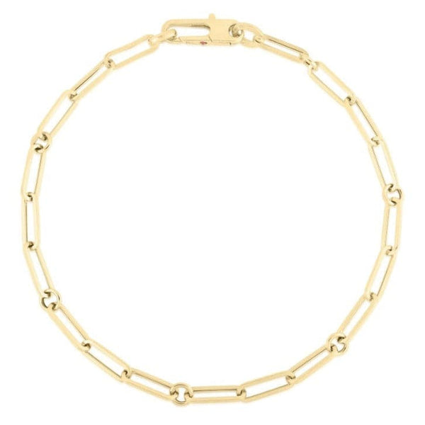 The Ella Paper Clip Bracelet - Yellow Gold