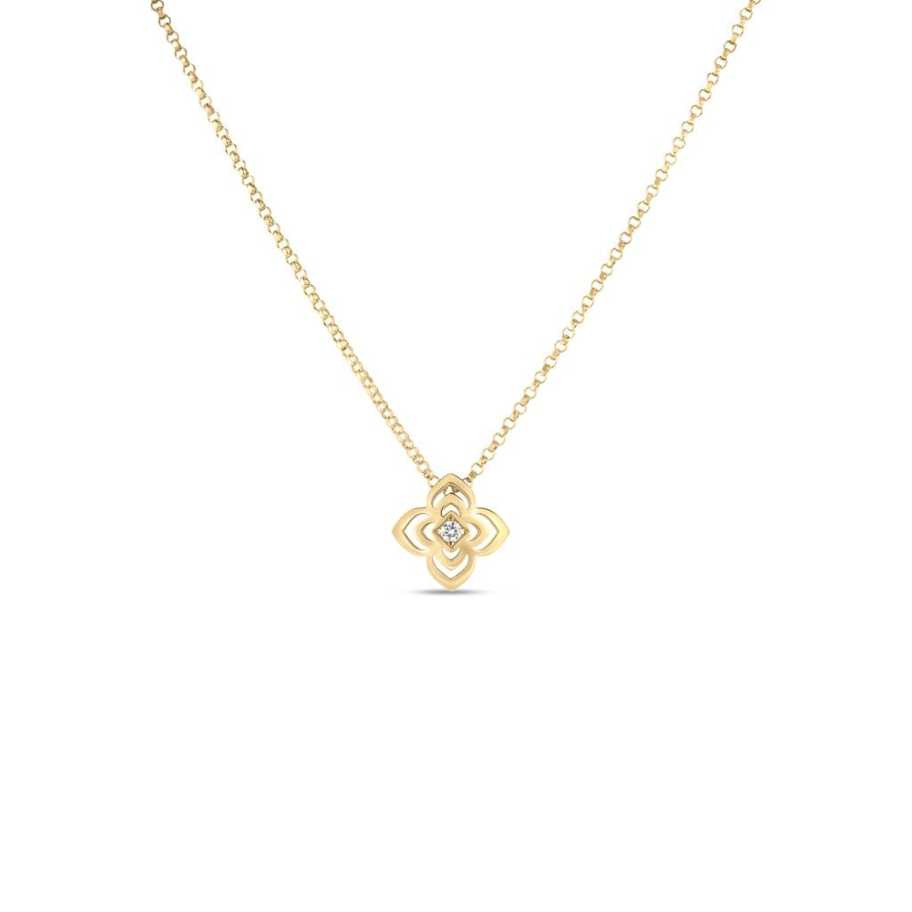 Roberto Coin Necklaces and Pendants Roberto Coin 18k Yellow Gold Small Palazzo Ducale Diamond Necklace