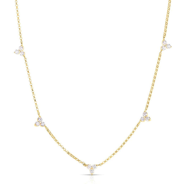 Roberto Coin 18K White Gold 7 Diamond Station Necklace – Long's Jewelers