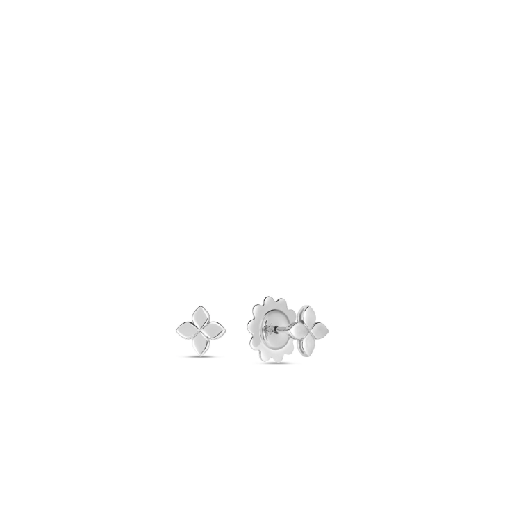 Roberto Coin Earrings Roberto Coin Love in Verona 18K White Gold Small Flower Stud Earrings