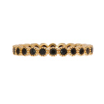 Sethi Couture Wedding Band Sethi Couoture 18K Yellow Gold Bezel Black Diamond Eternity Band with Milgrain Finish