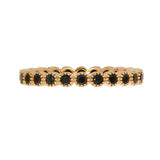 Sethi Couture Wedding Band Sethi Couoture 18K Yellow Gold Bezel Black Diamond Eternity Band with Milgrain Finish