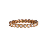 Sethi Couture Wedding Band Sethi Couture 18K Rose Gold Bezel White Diamond Eternity Band with Milgrain Finish