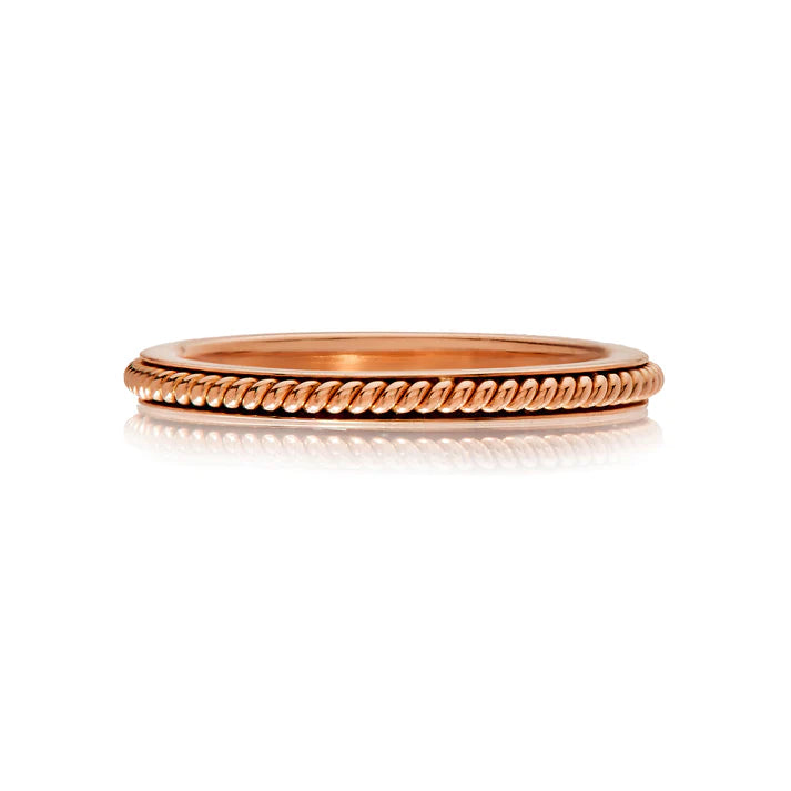 Sethi Couture Wedding Band Sethi Couture 18K Rose Gold Channel Rope Band