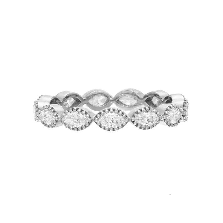 Sethi Couture Wedding Band Sethi Couture 18K White Gold Maria White Diamond Band