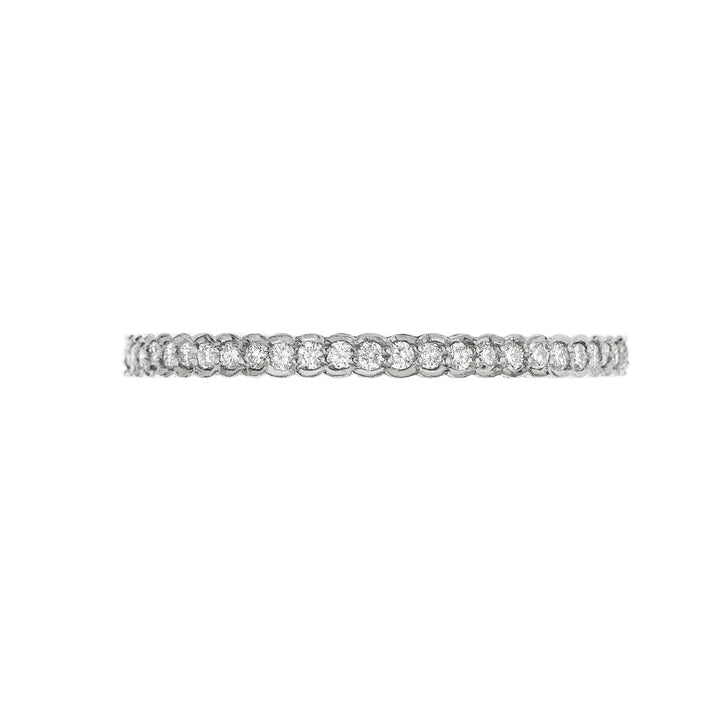 Sethi Couture Wedding Band Sethi Couture 18K White Gold Scallop White Diamond Band