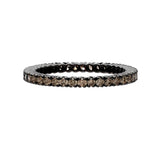 Sethi Couture Wedding Band Sethi Couture 18K White Gold with Black Rhodium Prong Champagne Diamond Band