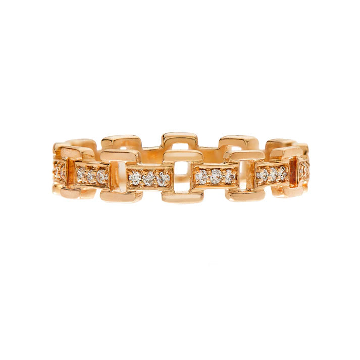 Sethi Couture Wedding Band Sethi Couture 18K Yellow Gold Cesta White Diamond Band