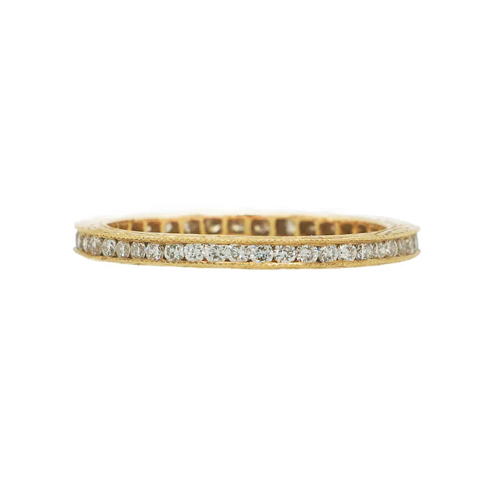 Sethi Couture Wedding Band Sethi Couture 18K Yellow Gold Channel White Diamond Band