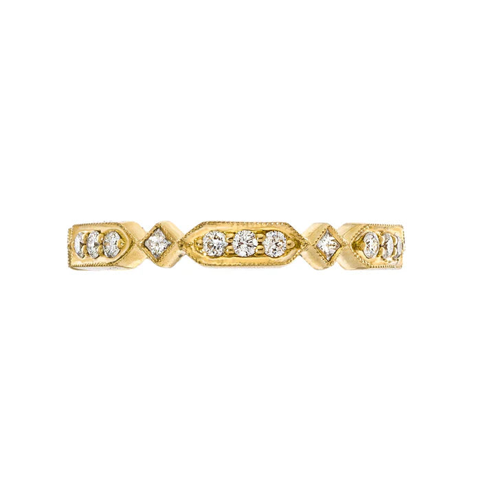 Sethi Couture Wedding Band Sethi Couture 18K Yellow Gold Charlotte White Diamond Band