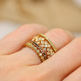 Sethi Couture Wedding Band Sethi Couture 18K Yellow Gold Enchanted Garden White Diamond Band