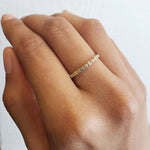 Sethi Couture Wedding Band Sethi Couture 18K Yellow Gold Kate White Diamond Band