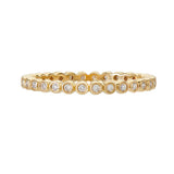 Sethi Couture Wedding Band Sethi Couture 18K Yellow Gold Modern Bezel Mini White Diamond Band