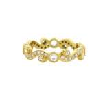 Sethi Couture Wedding Band Sethi Couture 18K Yellow Gold Scroll White Diamond Band