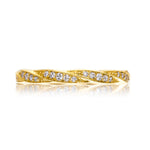 Sethi Couture Wedding Band Sethi Couture 18K Yellow Gold Twine White Diamond Band