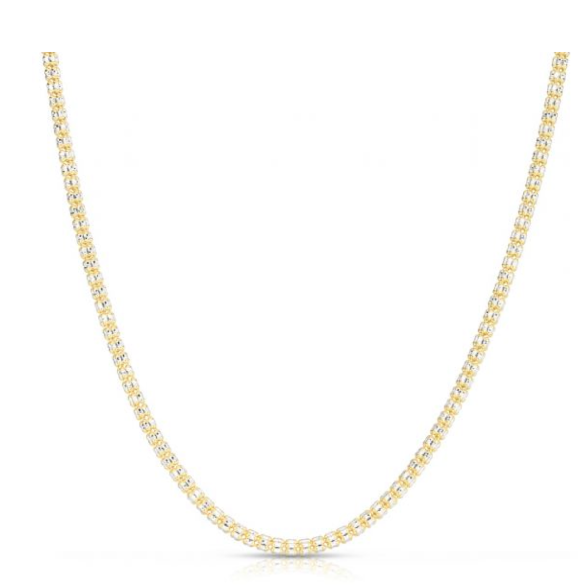 Sincerely, Springer's Necklaces and Pendants Sincerely Springer's 14k Two-Toned Gold Diamond Cut Ice Chain 18"