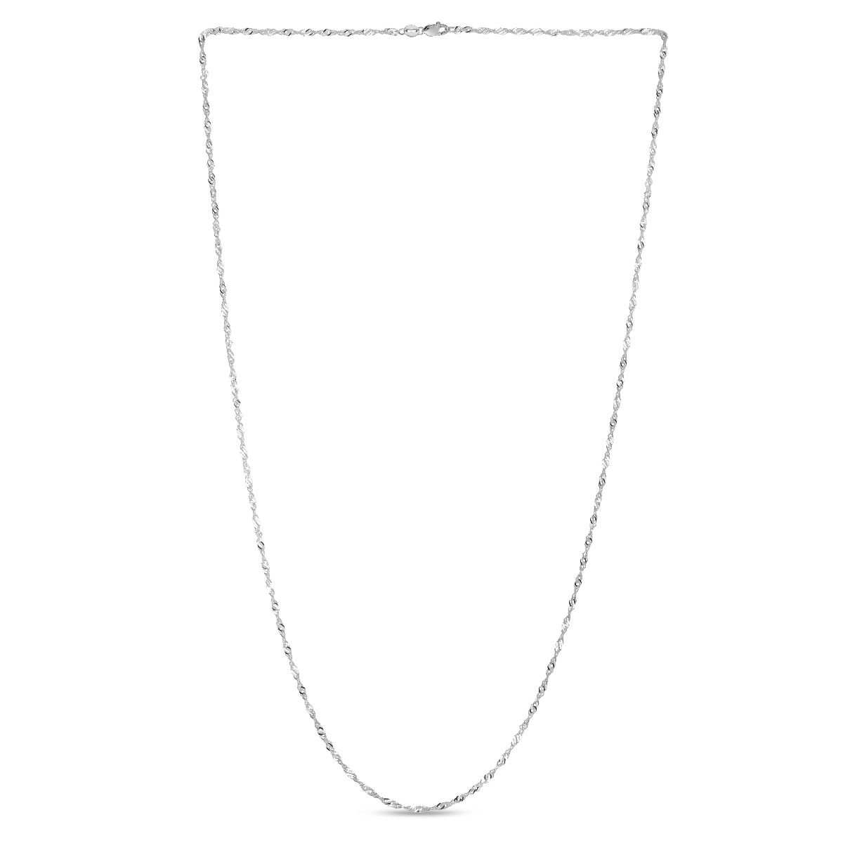 Sincerely, Springer's Necklaces and Pendants Sincerely Springer's 14k White Gold 18" Singapore Chain Necklace