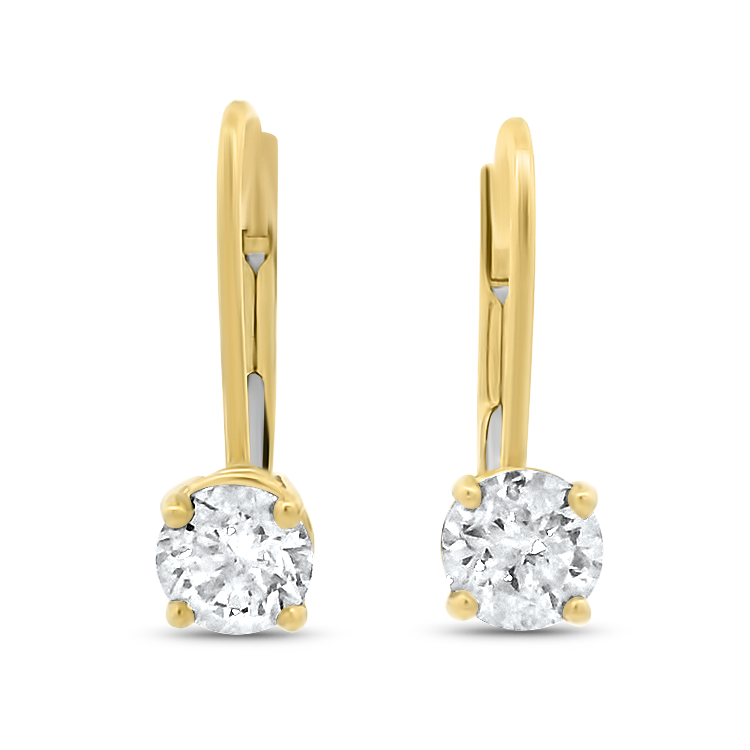 Sincerely, Springer's Earrings Sincerely, Springer's 14k Yellow Gold Diamond Lever Back Drop Earrings