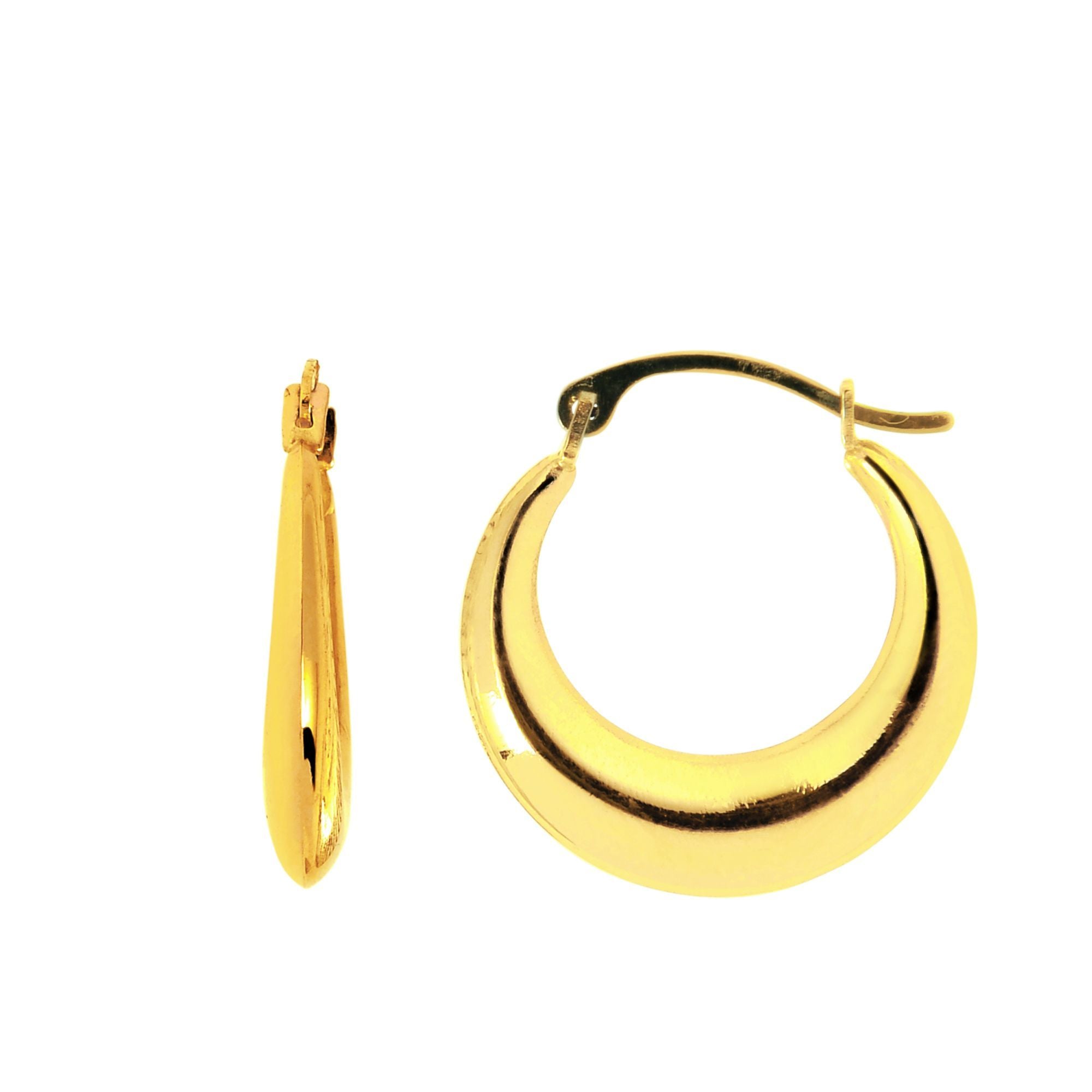 Sincerely, Springer's Earrings Sincerely Springer's 14k Yellow Gold Hollow Tapered Hoop Earrings