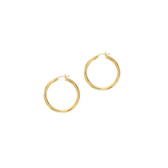 Sincerely, Springer's Earrings Sincerely Springer's 14k Yellow Gold Tube Hoop Earrings