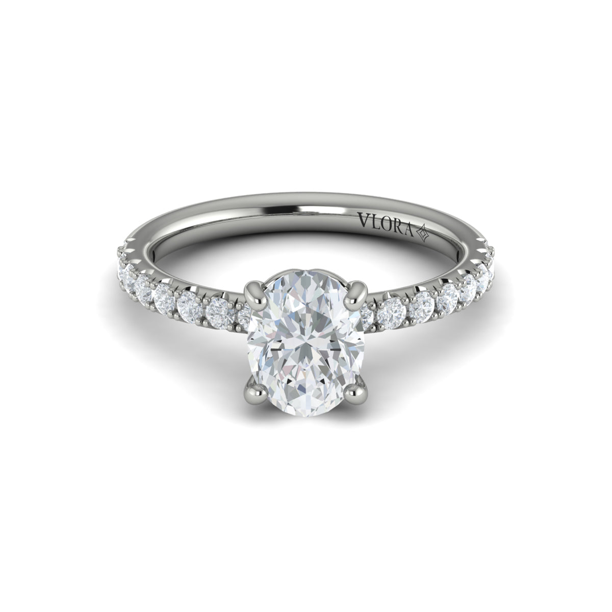 Sincerely, Springer's Engagement Ring Sincerely Springer's 18K White Gold Oval Engagement Ring Style Mounting