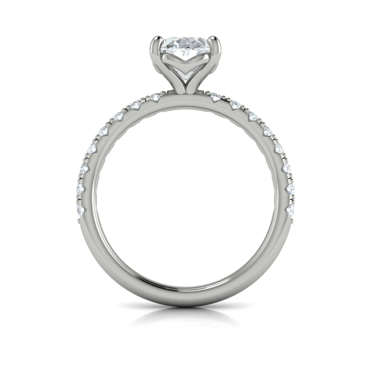 Sincerely, Springer's Engagement Ring Sincerely Springer's 18K White Gold Oval Engagement Ring Style Mounting