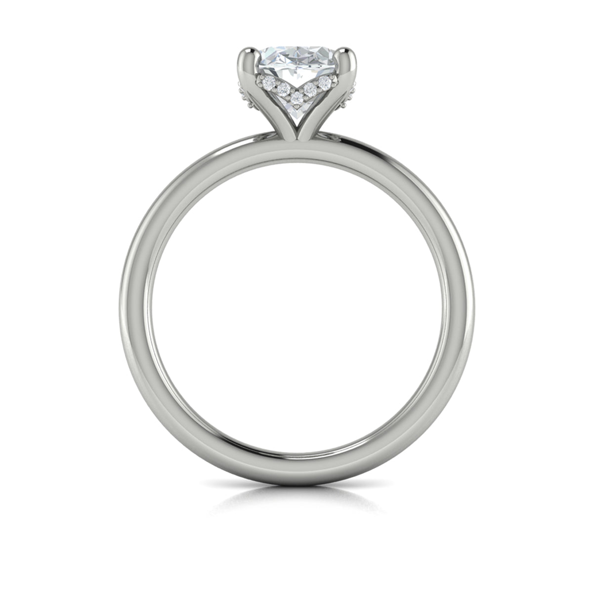 Sincerely, Springer's Engagement Ring Sincerely Springer's 18K White Gold Oval Engagement Ring Style Mounting