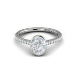 Sincerely, Springer's Engagement Ring Sincerely Springer's 18K White Gold Oval Engagement Ring Style Mounting