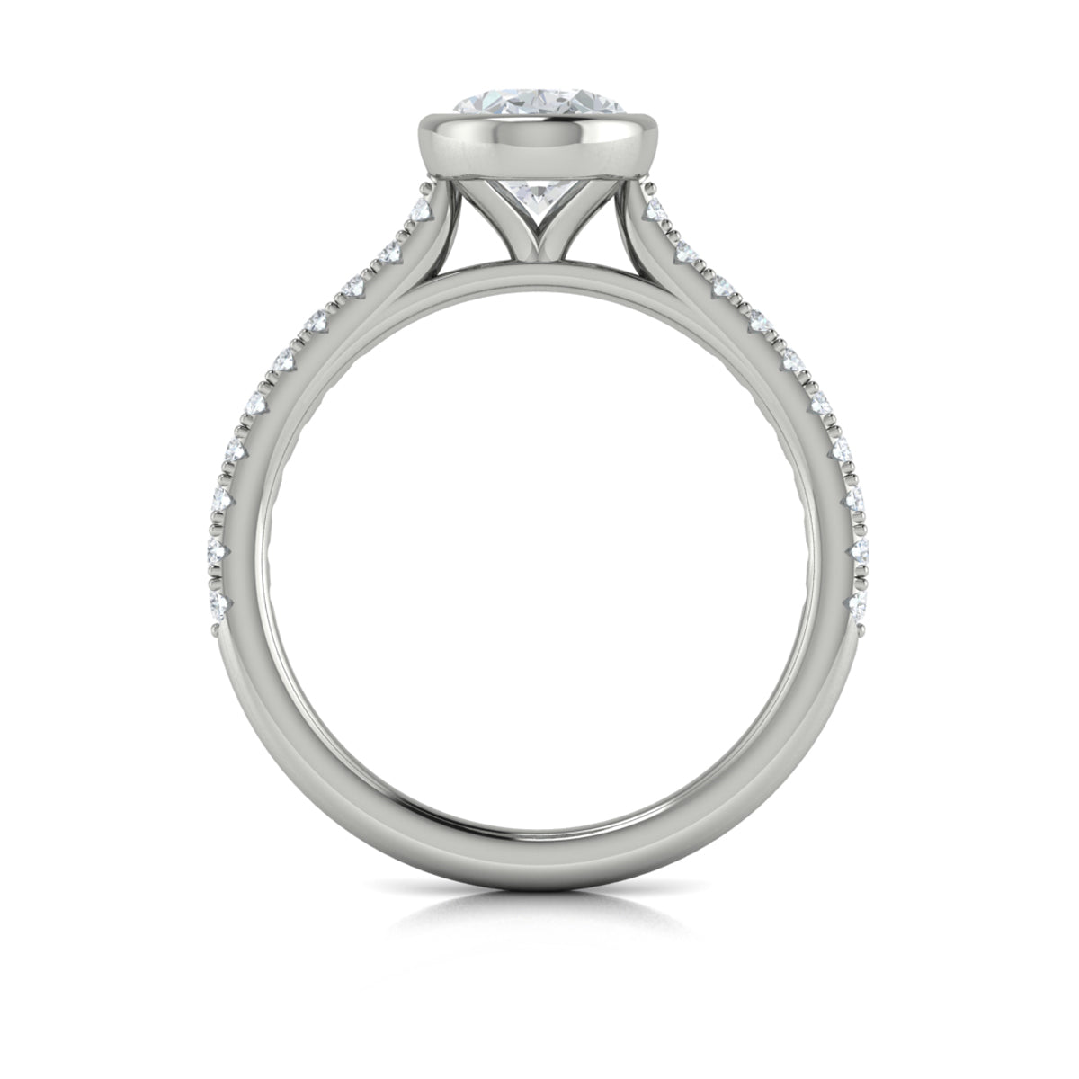 Sincerely, Springer's Engagement Ring Sincerely Springer's 18K White Gold Oval Engagement Ring Style Mounting