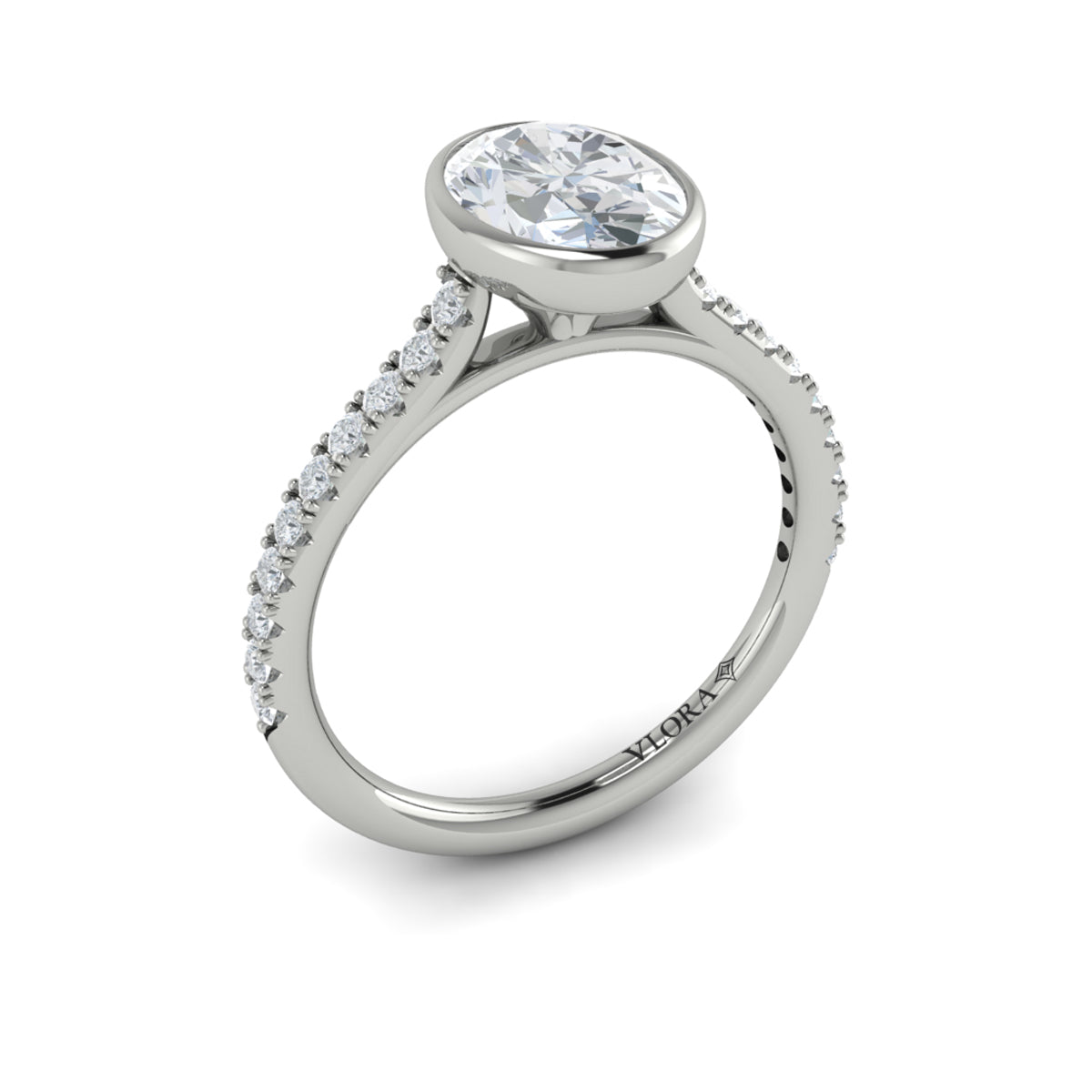 Sincerely, Springer's Engagement Ring Sincerely Springer's 18K White Gold Oval Engagement Ring Style Mounting