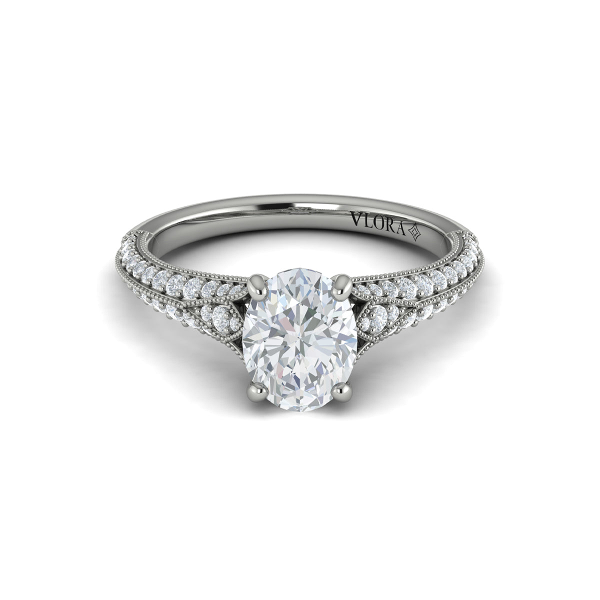 Sincerely, Springer's Engagement Ring Sincerely Springer's 18K White Gold Oval Engagement Ring Style Mounting