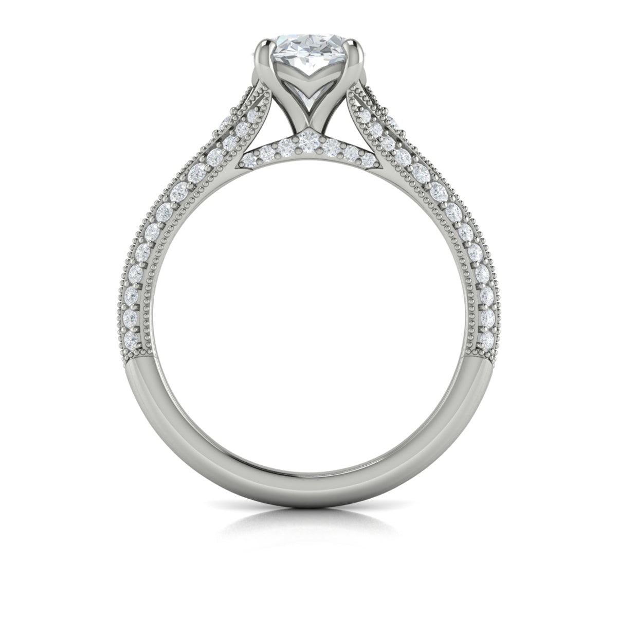 Sincerely, Springer's Engagement Ring Sincerely Springer's 18K White Gold Oval Engagement Ring Style Mounting