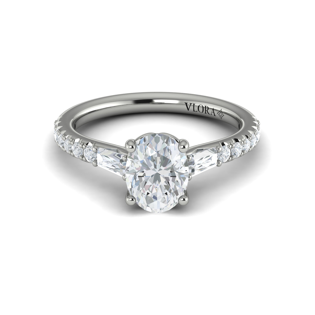 Sincerely, Springer's Engagement Ring Sincerely Springer's 18K White Gold Oval Engagement Ring Style Mounting