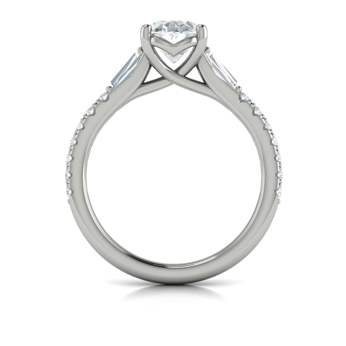 Sincerely, Springer's Engagement Ring Sincerely Springer's 18K White Gold Oval Engagement Ring Style Mounting